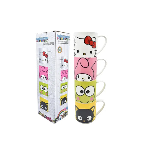 Juego de 4 Tarros Apilables de Hello Kitty Sanrio - Tazas