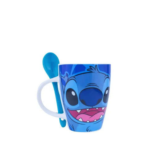 Juego De Tazas Stitch y Angel Con Cuchara - Tazas