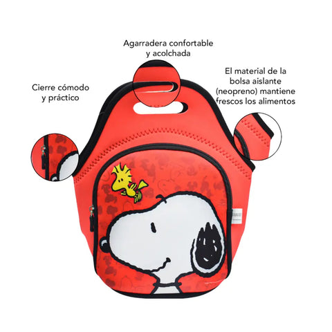 Lonchera de Snoopy de neopreno - Lonchera