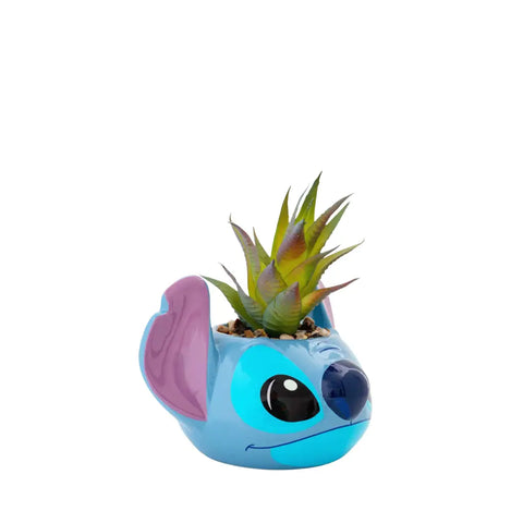 Maceta De Disney Lilo & Stitch con Suculenta Artificial. -