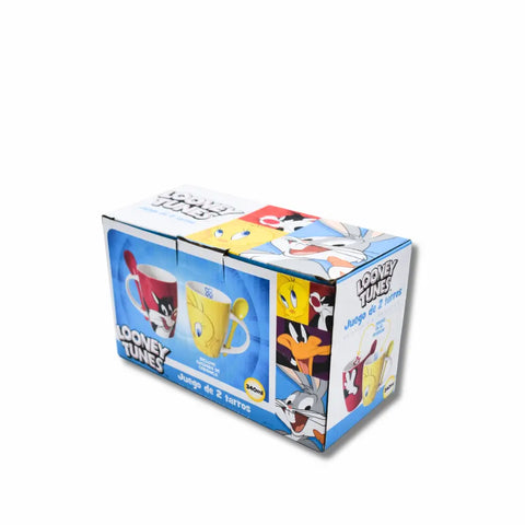 Set de 2 Tazas de Silvestre y Piolin de Warner Bros - Tazas