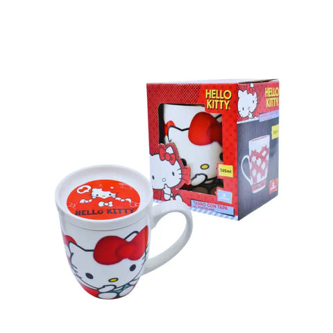 Taza Hello Kitty Con Tapa Moños - Tazas