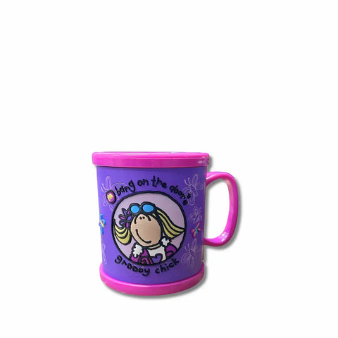 Taza retro de plastico de Groovy Chick - Tazas