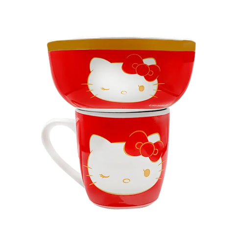 Taza y Tazon De Porcelana Hello Kitty - Tazas