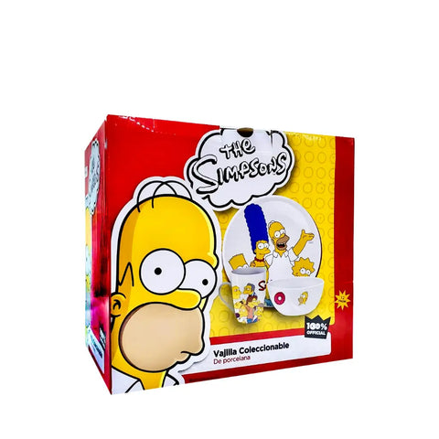 Vajilla de Porcelana de los Simpsons de 12 pzas - Vajilla